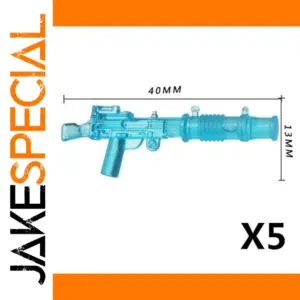 Transparent Blue Toy Gun for Minifigures X5