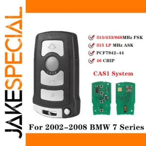 BMW 7 Series E65 E66 Key Fob Remote 315/433/868MHz