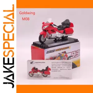 Diecast 1:24 Scale Red Honda Goldwing Model