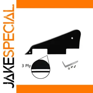 FLEOR Black 3-Ply LP Pickguard with Bracket