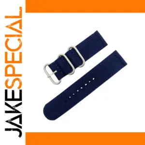 Navy Blue Nylon NATO Watchband Strap 18-24mm