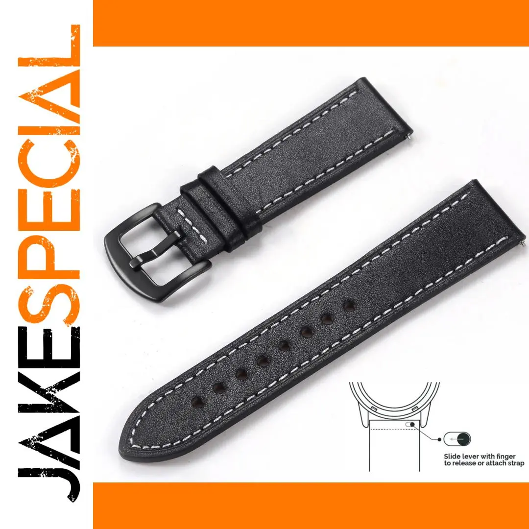 Vintage Leather Watchband for 20mm/22mm Watches 1 Vintage Leather Watchband for 20mm/22mm Watches