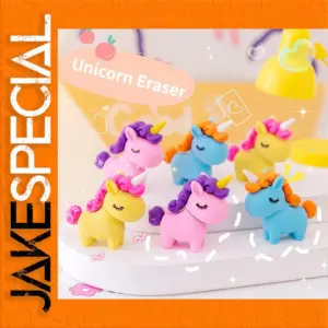 Unicorn Eraser Set of 3 Colorful Designs
