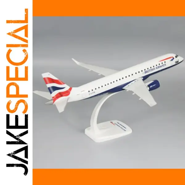 1:100 Scale E-190 Airplane Model Display