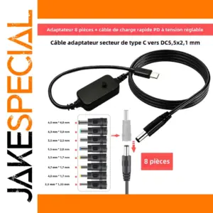 Type C to DC Power Boost Cable 1.2m 3A