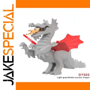 Light Gray Dragon Building Block Toy