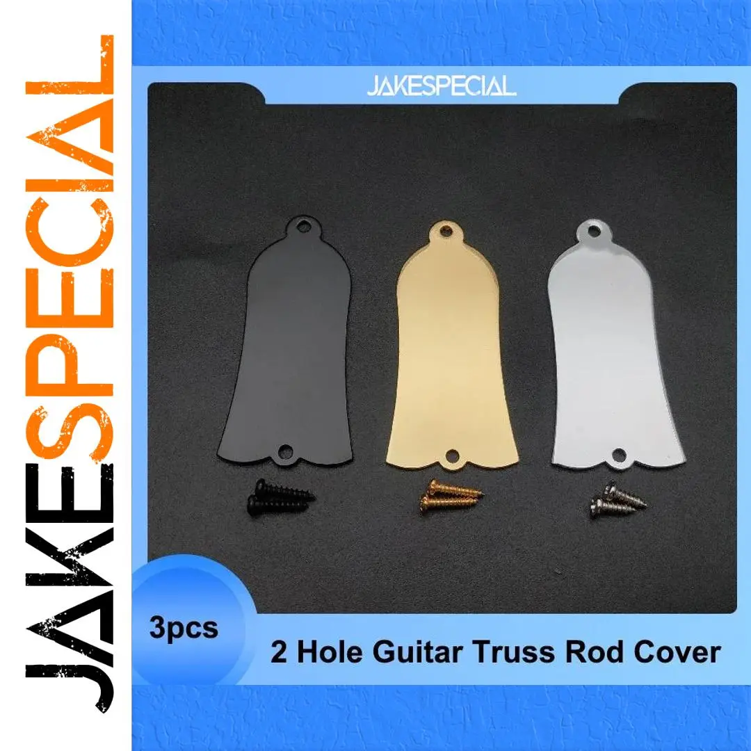 3pcs Bell Shape Metal Truss Rod Covers Set 1 3pcs Bell Shape Metal Truss Rod Covers Set