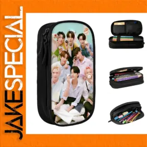 Kpop Star Singer Idol Pencil Case Black/Pink/Blue