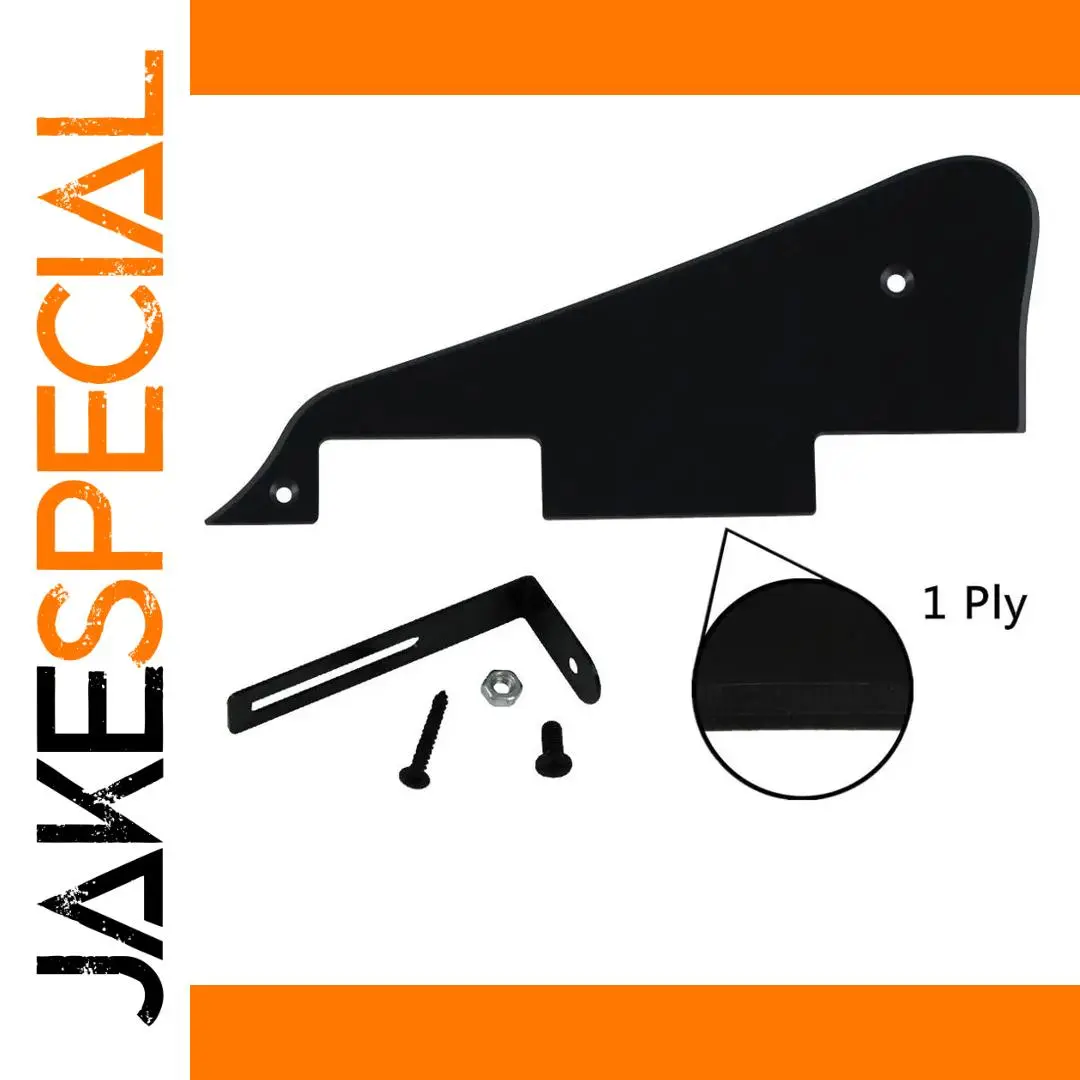 Black LP Pickguard with Metal Bracket 1 Black LP Pickguard with Metal Bracket