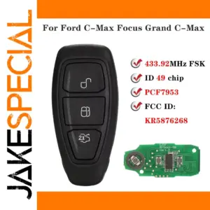 Ford 2015+ Smart Remote Key KR5876268 3 Buttons