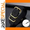 Black and Gold Woven Nylon Watch Band