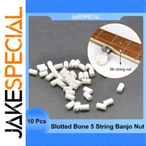 10 Slotted Bone Nuts for 5-String Banjo