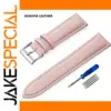 Genuine Pink Leather Watch Band 12-24mm Sizes