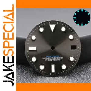 28.5mm Black Watch Dial for NH34/NH35 Movement