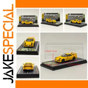 Mazda RX-7 Diecast Model Yellow 1:64 Scale