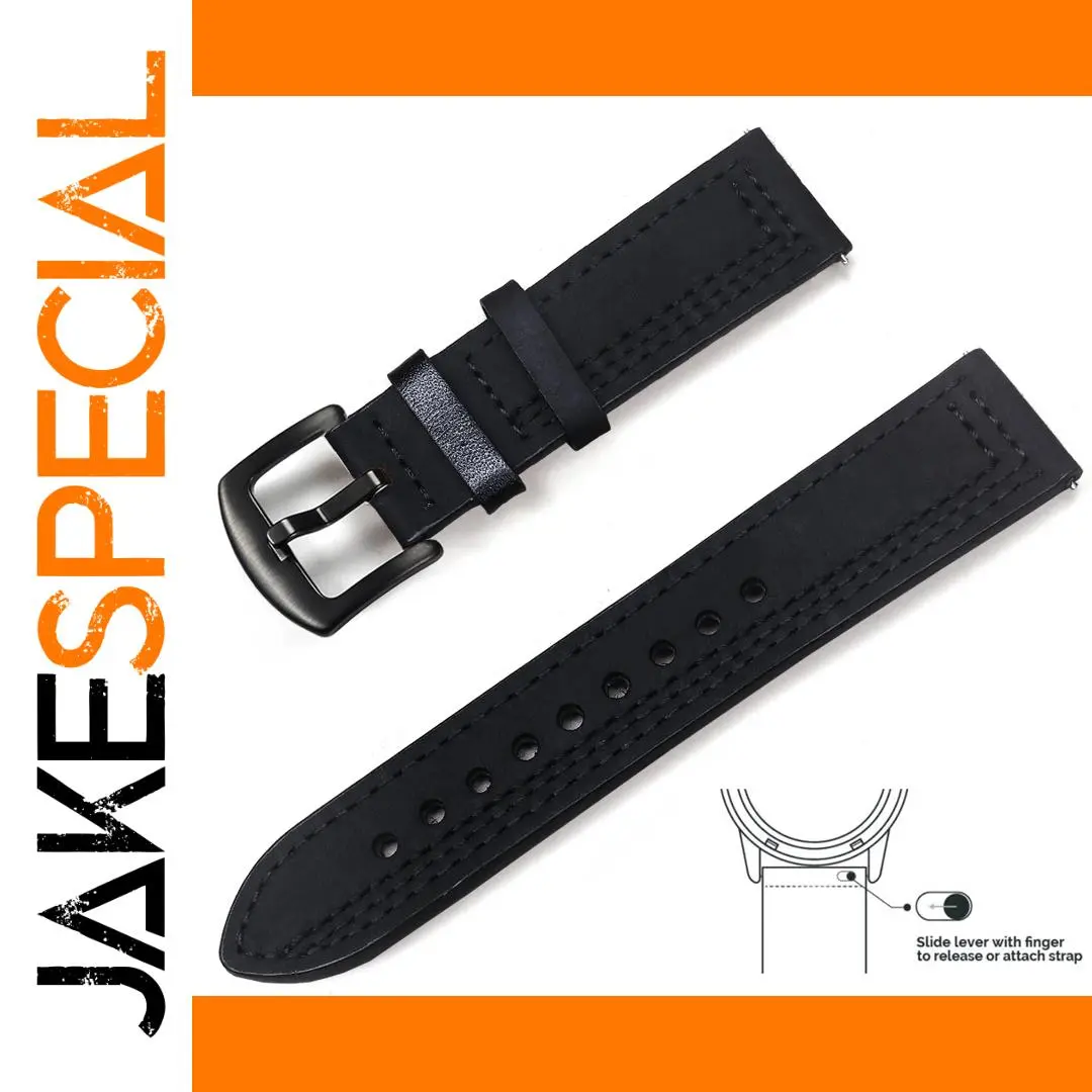 Vintage Leather Watchband 22cm for Smart Watches 1 Vintage Leather Watchband 22cm for Smart Watches