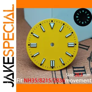 Vibrant Yellow 28.5mm Luminous Watch Dial