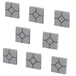 Gray Decorative Building Block Set of 9
