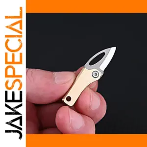 Brass Mini Folding Knife EDC Keychain Tool