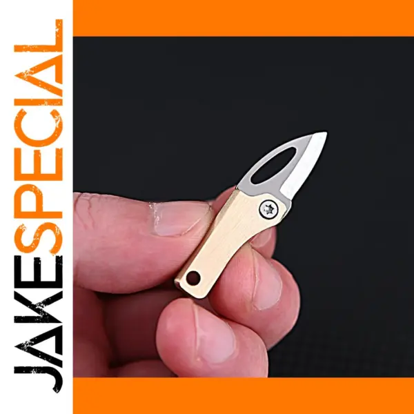 Brass Mini Folding Knife EDC Keychain Tool