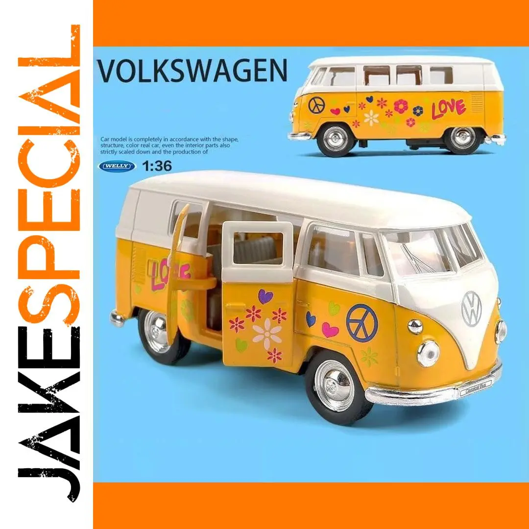WELLY 1:36 Diecast Volkswagen Van Model 1 WELLY 1:36 Diecast Volkswagen Van Model