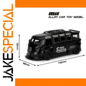 1:32 Black Volkswagen Bus T1 Diecast Model