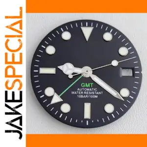 28.5mm Black GMT Watch Dial for NH34 NH35
