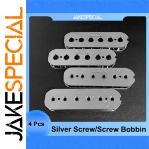 Chrome Humbucker Bobbin Set for Electric Guitars