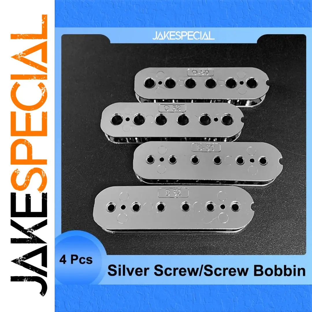 Chrome Humbucker Bobbin Set for Electric Guitars 1 Chrome Humbucker Bobbin Set for Electric Guitars