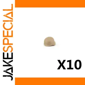 Tan Military Style Helmet for Minifigures X10