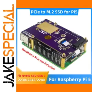 Raspberry Pi 5 PCIe to M.2 NVMe SSD Adapter