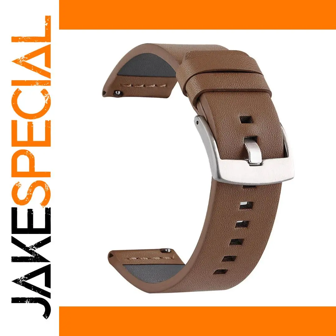 Vintage Leather Watch Strap with Stainless Steel Buckle 18mm, 20mm, 22mm, 24mm 1 Vintage Leather Watch Strap with Stainless Steel Buckle 18mm, 20mm, 22mm, 24mm