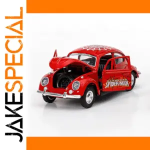 Vibrant Red 1:32 Diecast Vintage Car Model