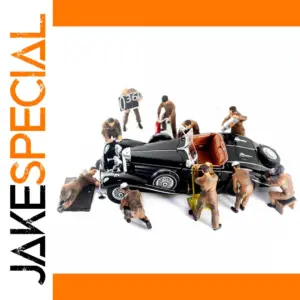 Car Scene Miniature Repairman Figure 1:18 Scale