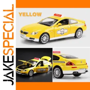 Diecast 1/32 Yellow Taxi Model Car Decor