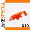 Fiery Orange Weapon Accessories for Building Blocks