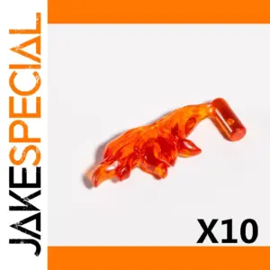 Fiery Orange Weapon Accessories for Building Blocks