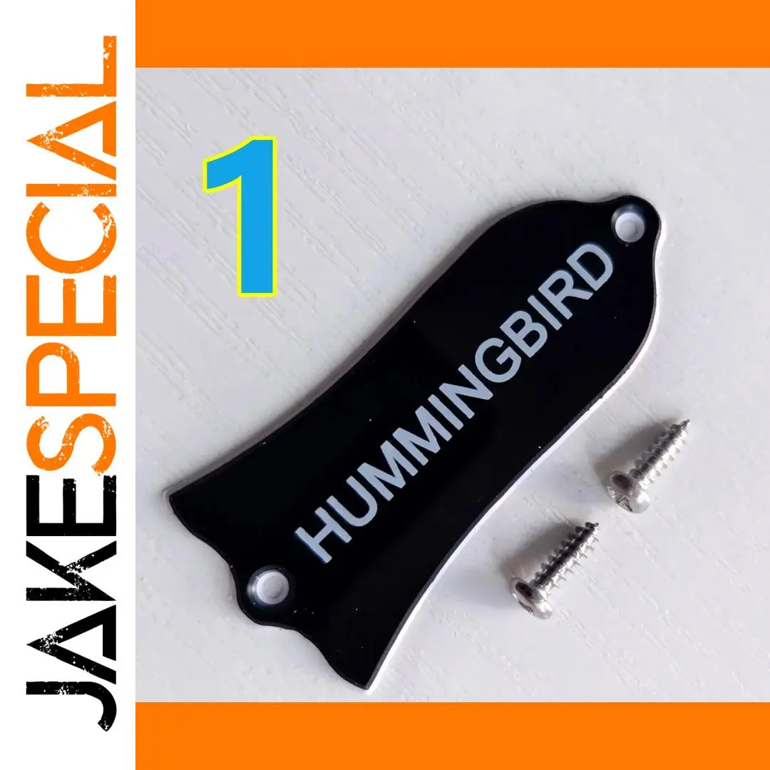 Black Hummingbird Truss Rod Cover for LP Guitars 1 Black Hummingbird Truss Rod Cover for LP Guitars