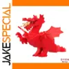 Vibrant Red Dragon Toy with Glossy Finish
