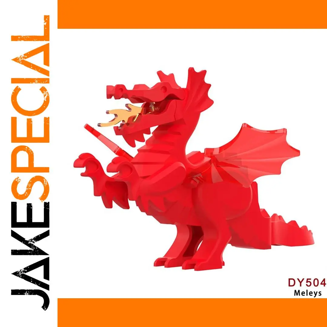 Vibrant Red Dragon Toy with Glossy Finish 1 Vibrant Red Dragon Toy with Glossy Finish