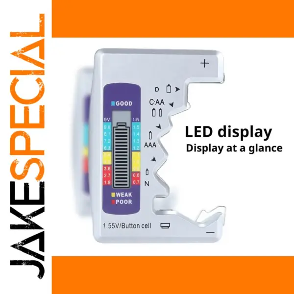 Digital Battery Capacity Tester for AA AAA C D 9V