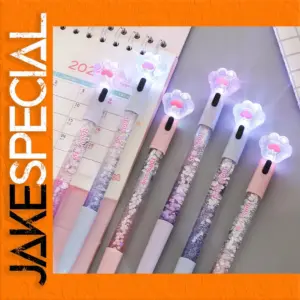 Kawaii Cat Claw Glowing Gel Pen Set