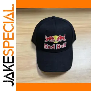 Black Red Bull Embroidered Baseball Cap