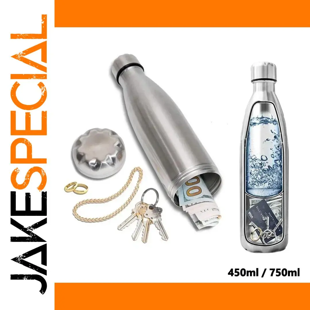 Stylish Stainless Steel Money Box Water Bottle 1 Stylish Stainless Steel Money Box Water Bottle