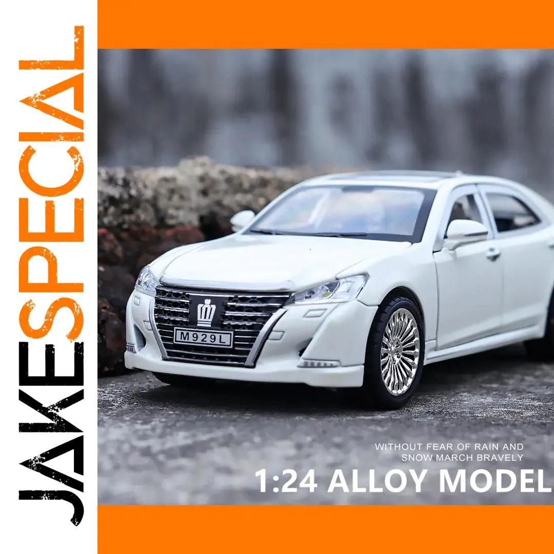 Diecast 1:24 White Toyota Crown Model Car 1 Diecast 1:24 White Toyota Crown Model Car