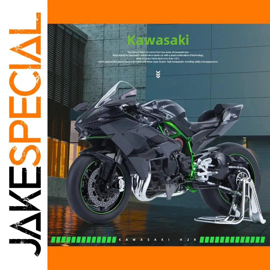 1:9 Kawasaki H2R Ninja Motorcycle Model Collectible 1 1:9 Kawasaki H2R Ninja Motorcycle Model Collectible
