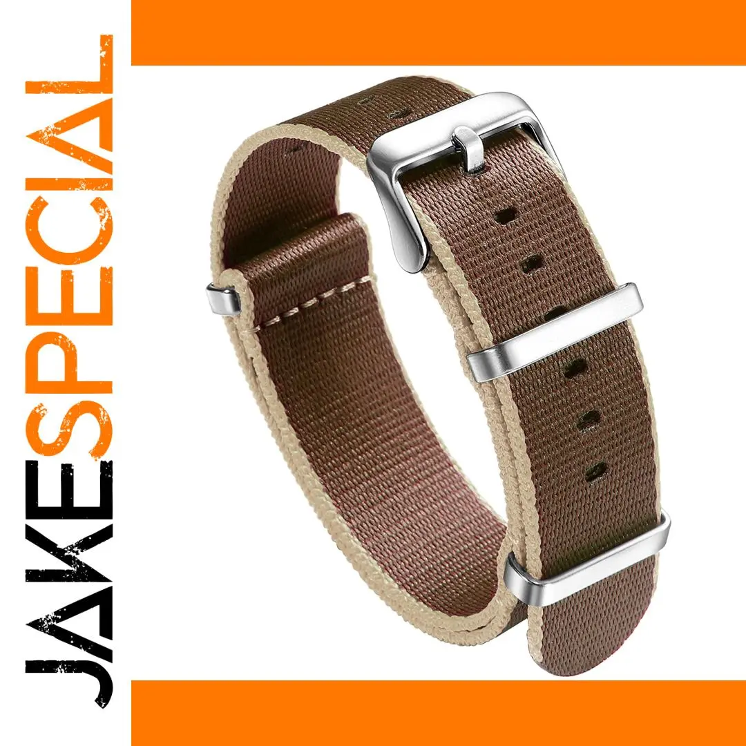 Nylon Watch Band SC-Nylon 20mm 22mm Brown Beige 1 Nylon Watch Band SC-Nylon 20mm 22mm Brown Beige