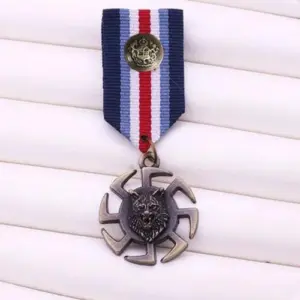 Navy Style Medal with Spider Pendant