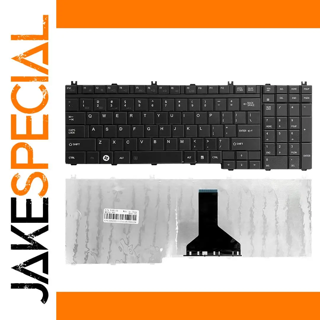 Toshiba Replacement Laptop Keyboard QWERTY Black 1 Toshiba Replacement Laptop Keyboard QWERTY Black
