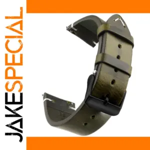 Ink Green Genuine Leather Watch Band 20cm
